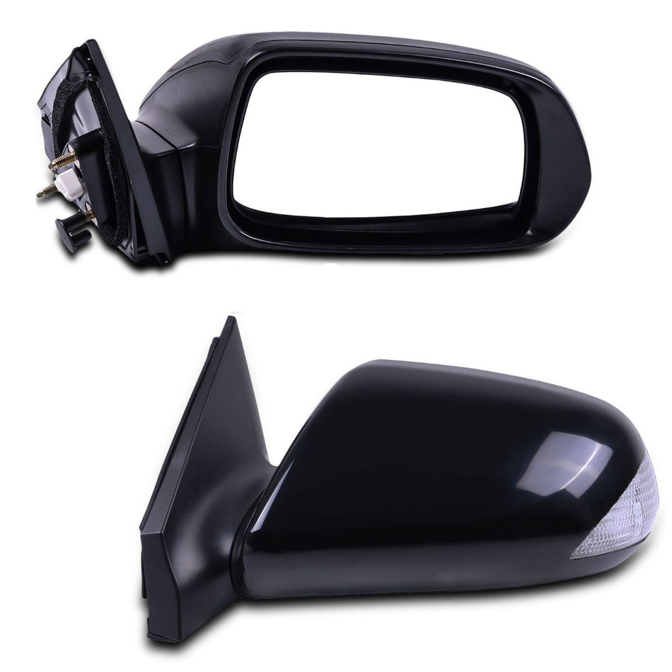 2010 Scion TC Pair Power Turn Signal Black Tow Mirrors