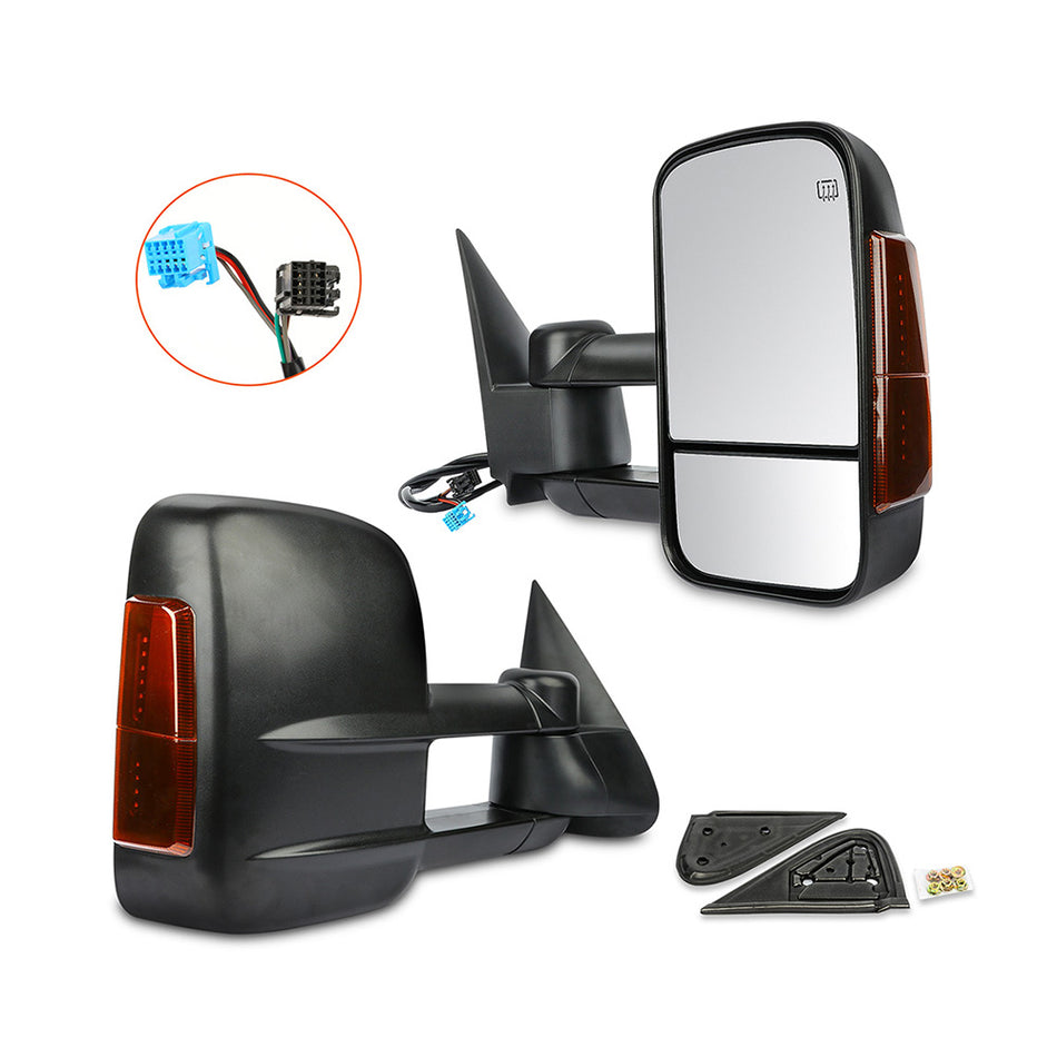 Power Heated Towing Mirror Fits 03-06 GMC Yukon Chevy Silverado 1500 -1 Pair