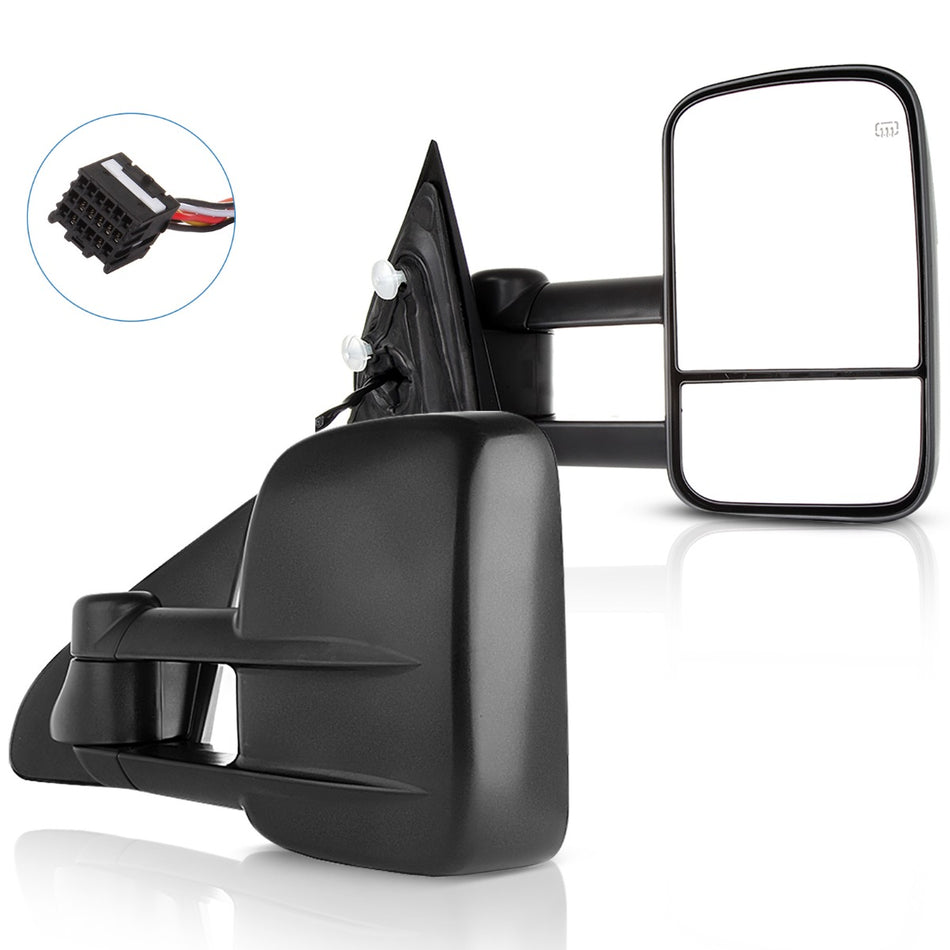 Side View Mirrors Pair Set For 04-17 Chevrolet Silverado 1500 15-16 Chevrolet Silverado 3500 Hd