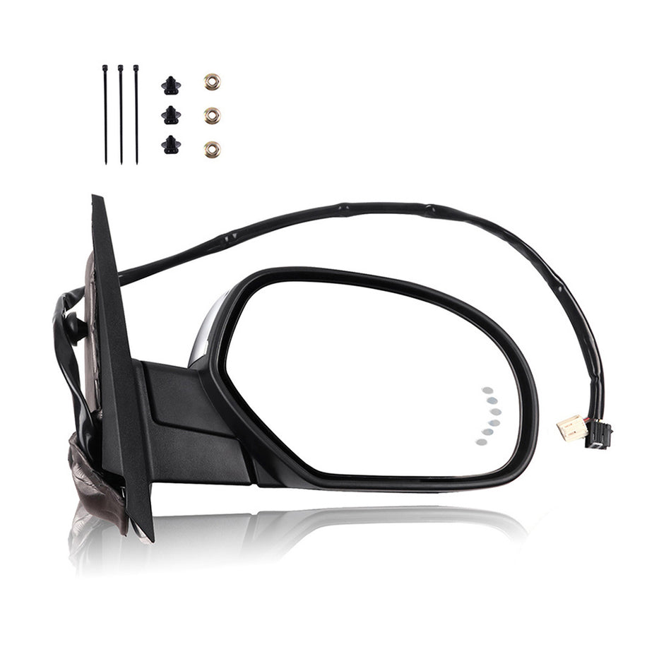 Right Power Memory Heated Chrome Signal Passenger Mirror For 2007-2014 Chevy GMC