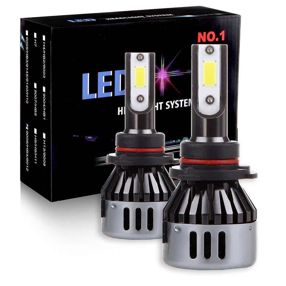9006 HB4 LED Headlight Bulb 80W 6000K 9600Lm 12xCSP Hi/Lo Beam Lights 360 Degree Conversion Kit 2PCS
