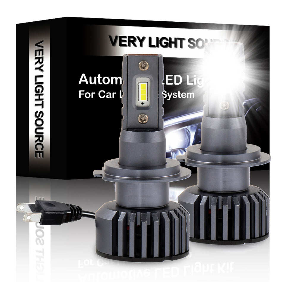 H7 Cree LED Headlight Bulb High Low Beam Lights Kit 80W 6000K 9600Lm 12xCSP 2pcs
