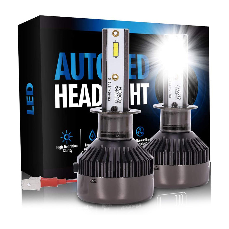 9007 LED Headlight Bulb 12xCSP Chips High Low Beam Headlamp Conversion Kit - 80W 6000K 9600LM 2Pcs