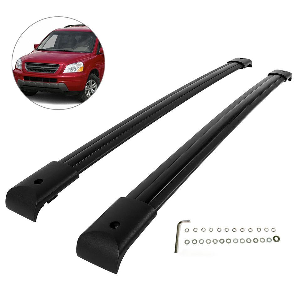 For Honda Pilot 2003-2008 Aluminum Black Carrier Top Roof Rack Cross Bars