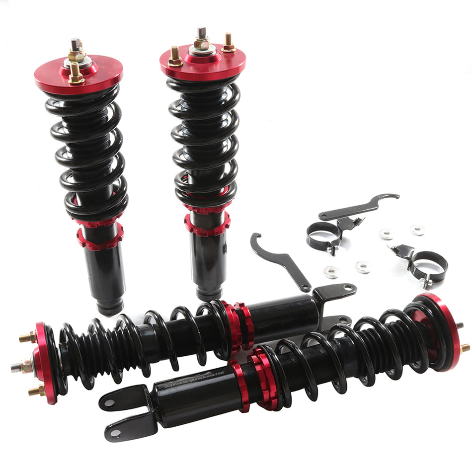 Red Coilovers Suspension Set For 1988-2000 Honda Civic, 94-01 Acura Integra Adjustment Height Struts Shocks