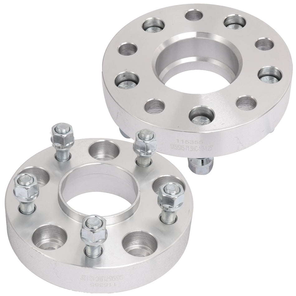 2Pcs 1.25 inch 5x5 5 Lug Wheel Spacers For 07-18 Jeep Wrangler 99-10 Jeep Grand Cherokee