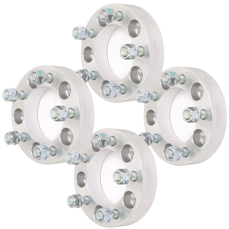 1.25 inch 5x4.5/5x114.3 5 Lug Wheel Spacers(87.1mm Bore, 1/2 inch Studs) for 2006-2013 Jeep Liberty - 4PCS