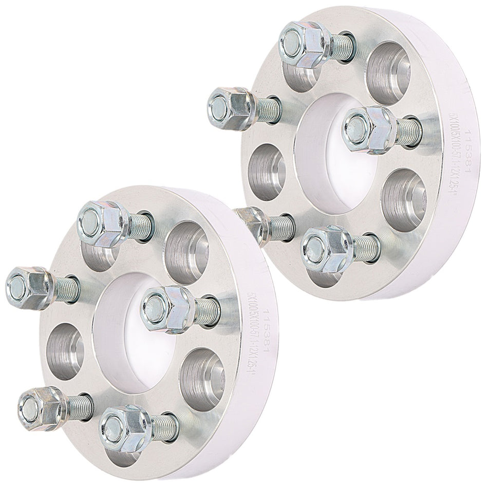 2Pcs 1 inch 5x100 5 Lug Wheel Spacers For 03-06 Subaru Baja 93-13 Subaru Impreza