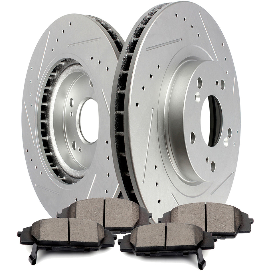 Ceramic Brake Pads And Rotors 02-06 Acura RSX 06-11 Honda Civic Front