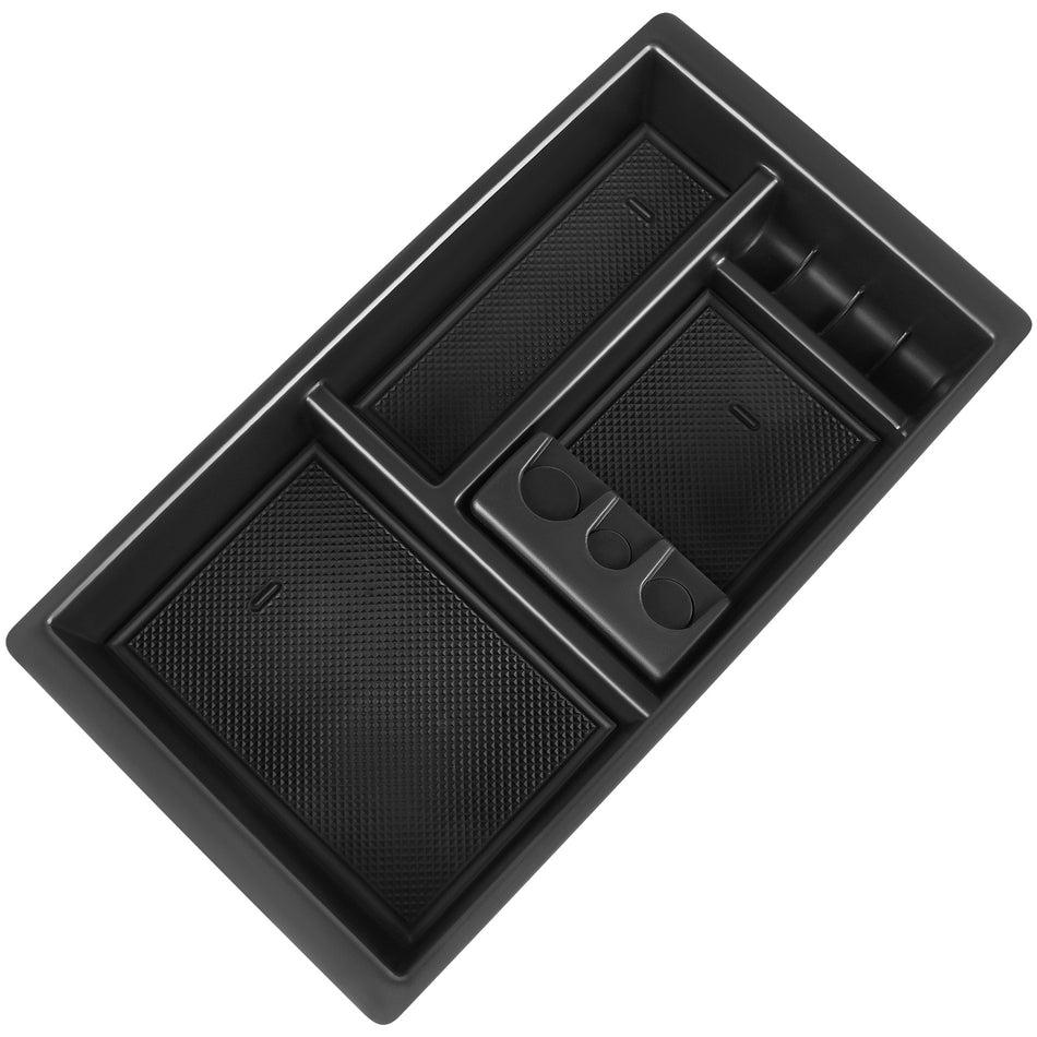 Center Console Storage Box Organizer Tray Fits Silverado Yukon 2014-18 Black