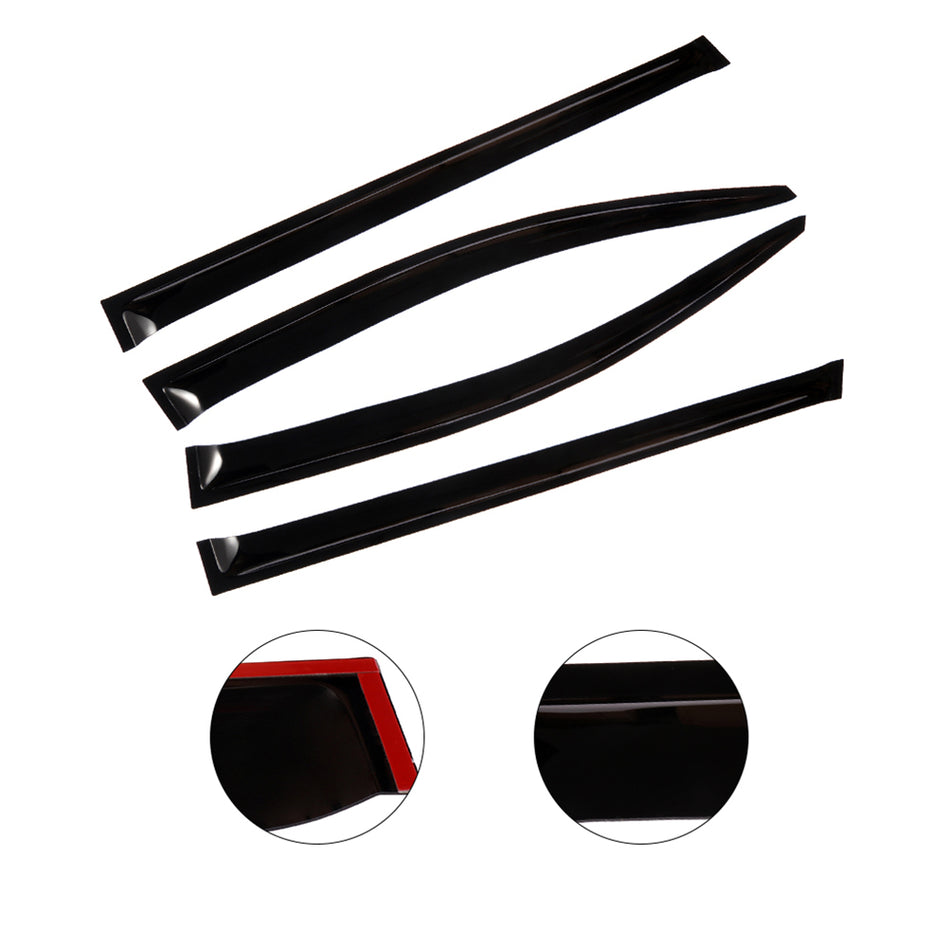 Window Visor Vent Rain Shades Guards Deflectors For 11-18 Toyota Sienna