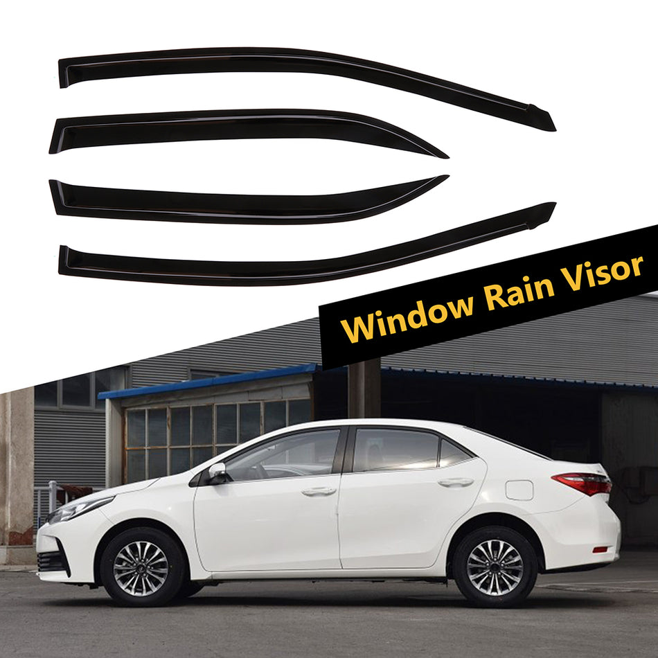 Window Visor Vent Rain Shades Guards Deflectors For 09-13 Toyota Corolla Sedan