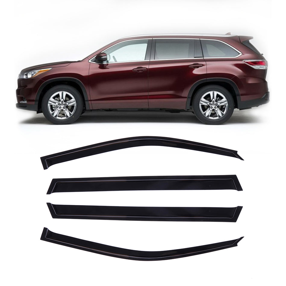 Fits 01-07 Toyota Highlander Acrylic Window Visors 4Pc Set