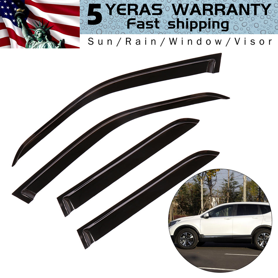 2002-2006 Honda CR-V Window Visor Rain Guard Deflectors 4pcs/set Tape On