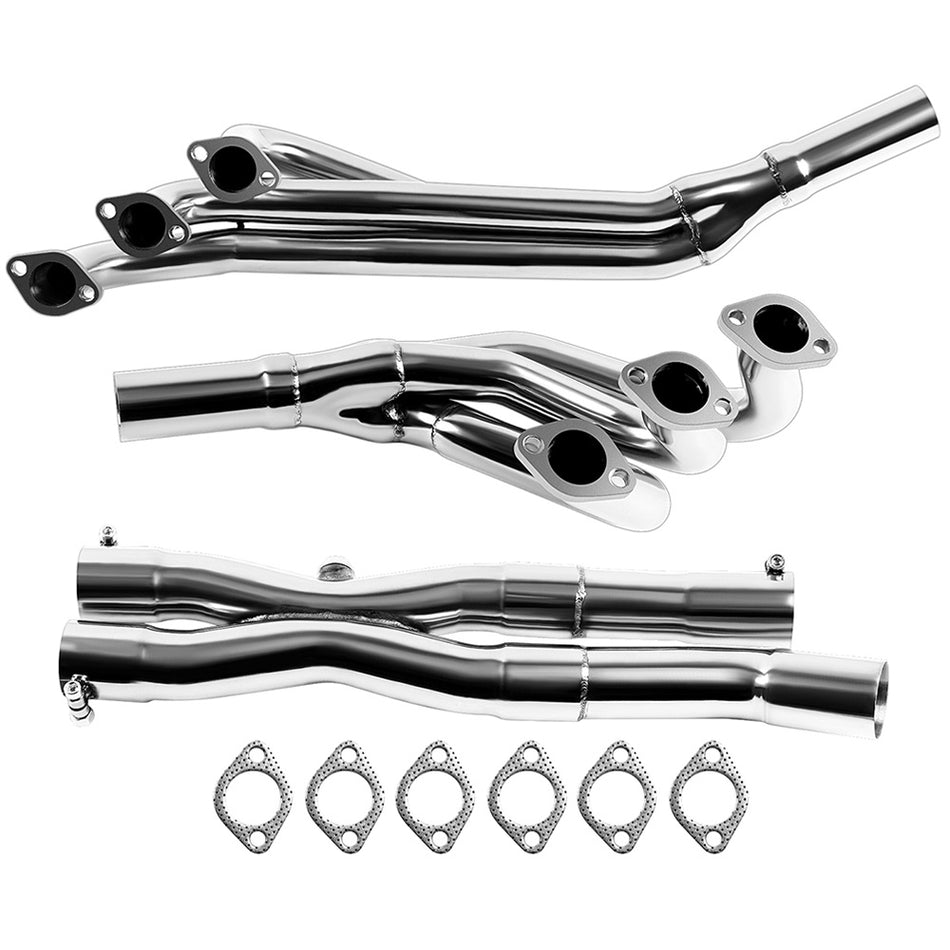 90-91 BMW 325i/325iX/325is 2.5L 3-Series E30 6-2 Stainless Steel Exhaust Header & Y-Pipe Kit