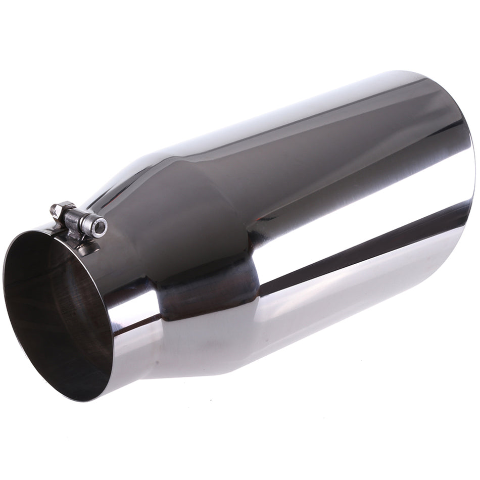 5 inch Inlet 7 inch Outlet 15 inch Long Roll edge Stainless Steel Bolt On Exhaust Tip