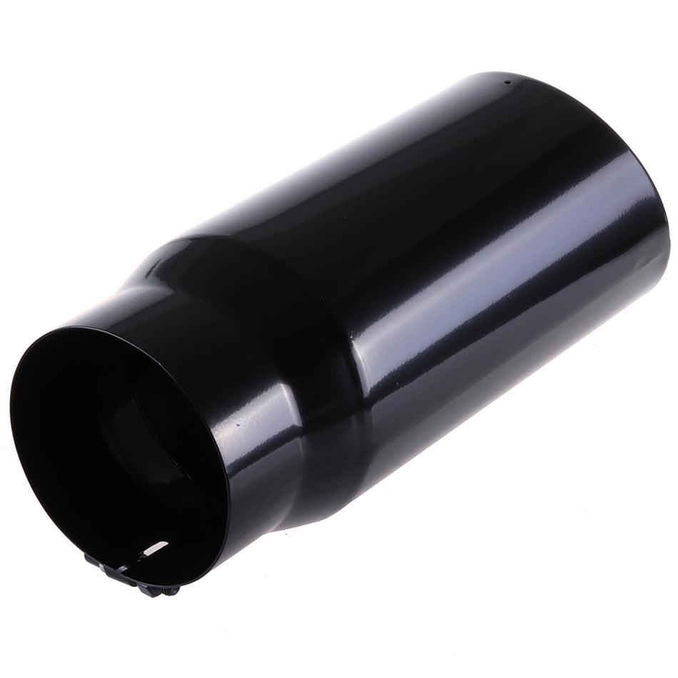 Stainless Steel Black 5 inch Inlet / 6 inch Outlet / 15 inch Long Bolt On Exhaust Tip