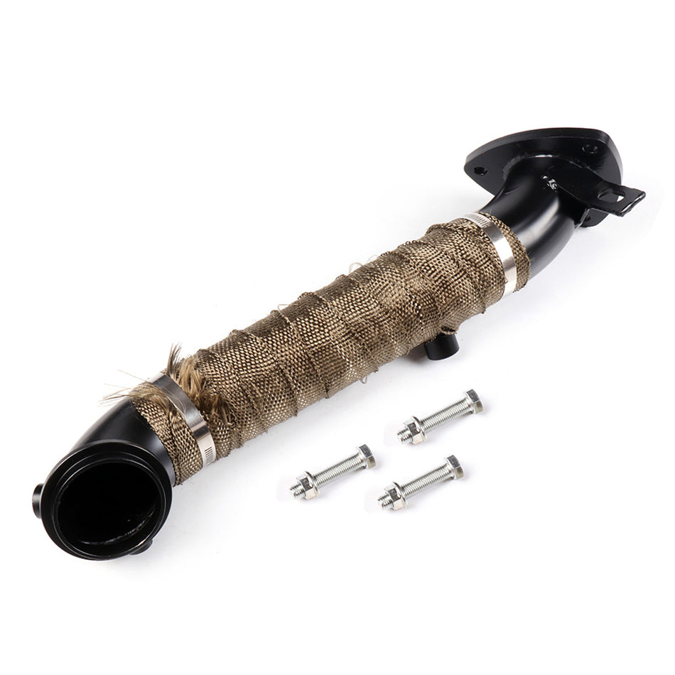 6.6L 3inch Black Stainless Steel Turbo Exhaust Pipe 11-14 Chevrolet Silverado 2500 3500 HD 11-14 GMC Sierra 2500 HD