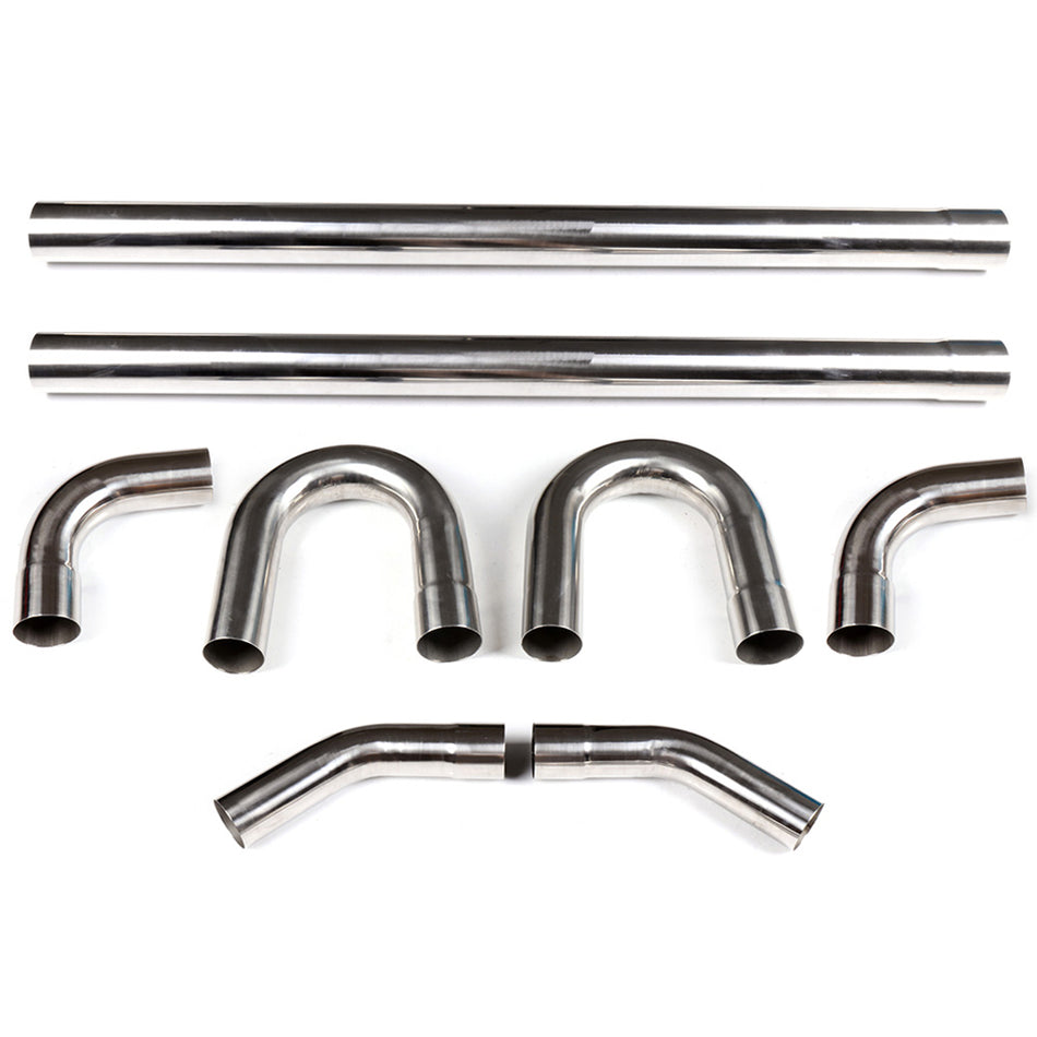 3inch 76mm Stainless Steel T304 Mandrel Exhaust Pipe Straight & Bend Kit