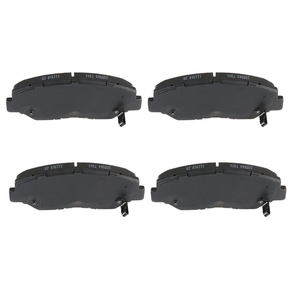 Front Ceramic Brake Pads 4 Pcs For 03-12 Honda Accord 12-17 Civic Slotted