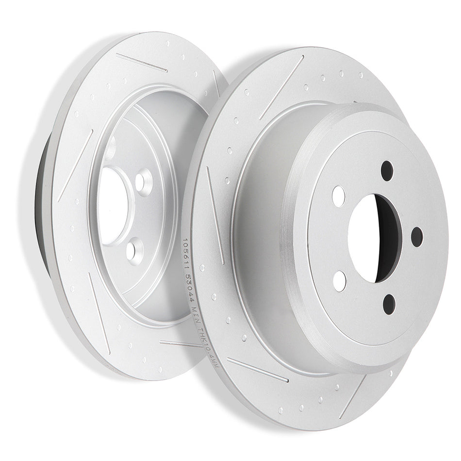 Rear Brake Rotors 5 Lugs For 08-12 Jeep Liberty 07-11 Dodge Nitro Drill & Slot