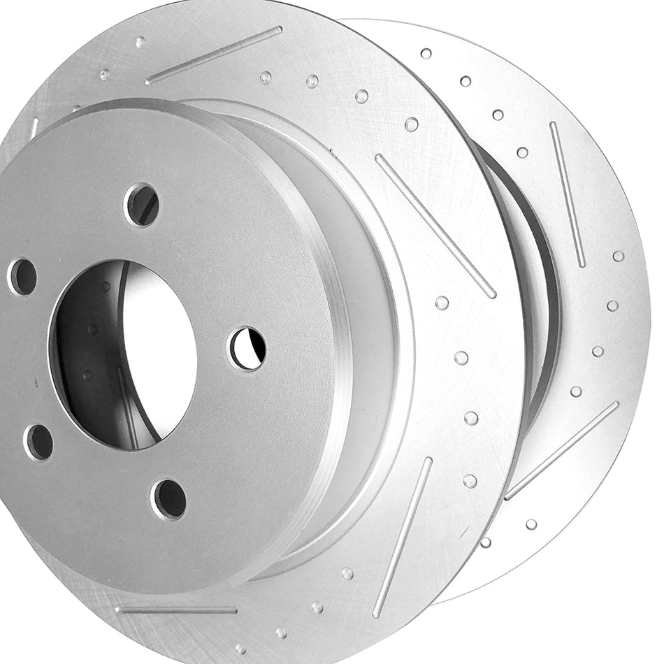 Rear Brake Rotors 5 Lugs For 1997-2007 Dodge Grand Caravan Chrysler Town & Country