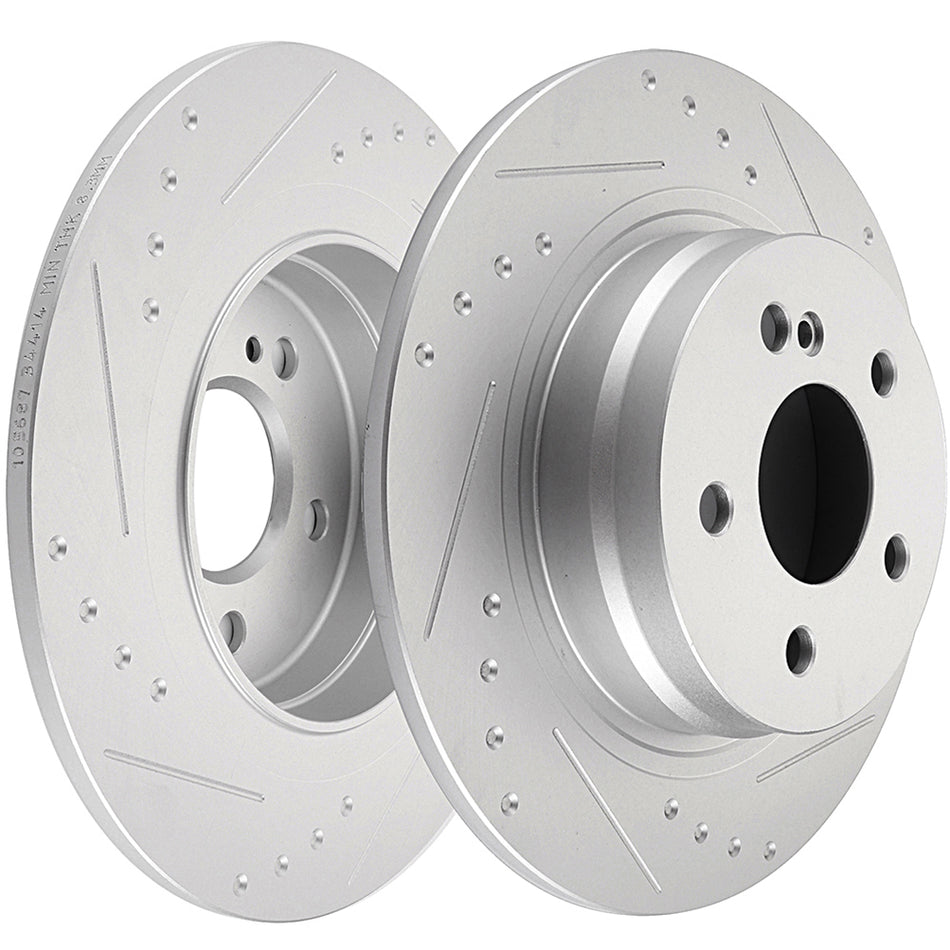 Rear Discs Brake Rotors Set 12-15 Mercedes-Benz C250 08-12 Mercedes-Benz C300