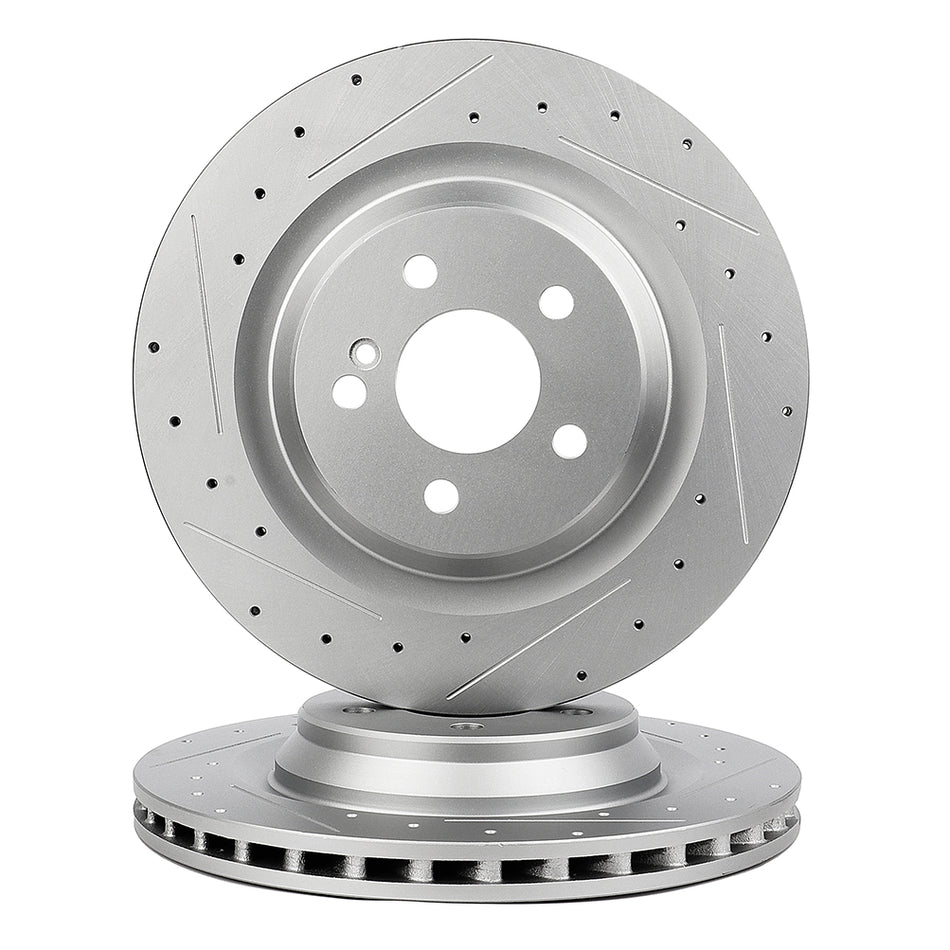 Rear Discs Brake Rotors 2 Pcs For 07-14 Mercedes-Benz CL600 S600 SL600