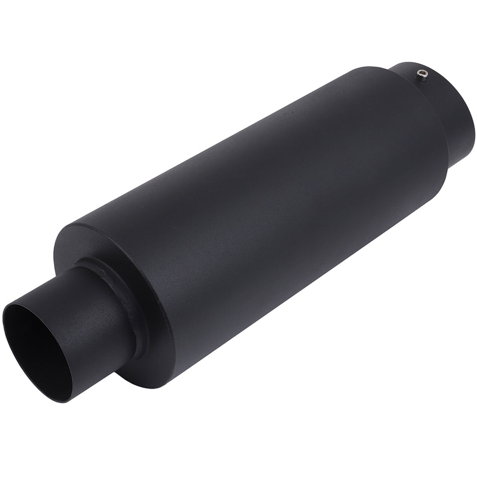 3 inchInlet - 18 inch Long - 4 inch Fire Ball Carbon Tip Racing Black Stainless Exhaust Muffler Resonator