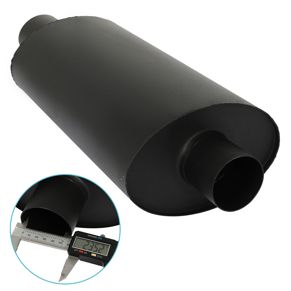 2.5 inch Inlet - 3 inch Slant Tip -21 inch Long Exhaust Muffler Upgrade Stainless Steel