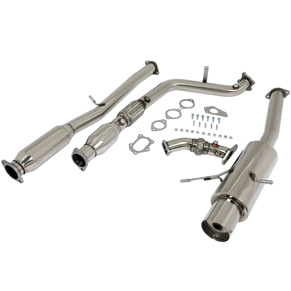 2002-2007 Subaru Impreza 4inch Rolled Tip Racing Cat/Turboback Down Up Pipe Exhaust