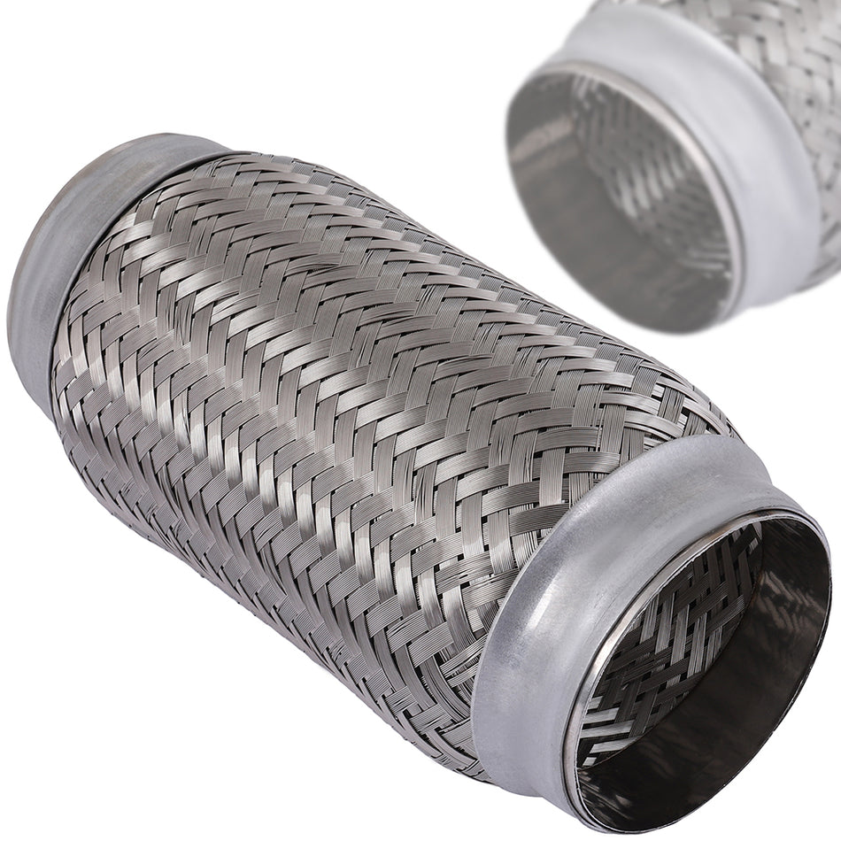3 inch x 8 inch Exhaust Flex Pipe Coupling Stainless Steel Triple Ply