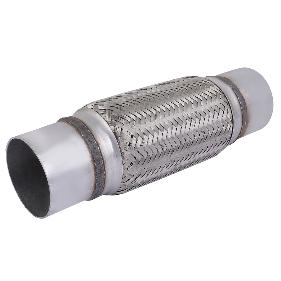 3 inch x 8 inch x 12 inch Long Exhaust Flex Pipe Coupling Stainless Triple Ply New