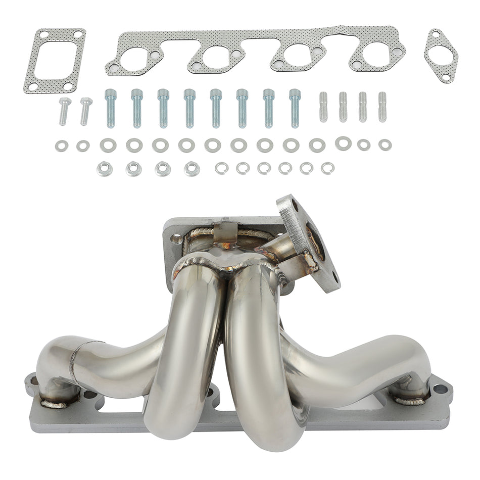 1986-1989 Ford Mustang 2.3L SVO Thunderbird XR4Ti Turbo Exhaust Manifold Headers T3 Center Mount
