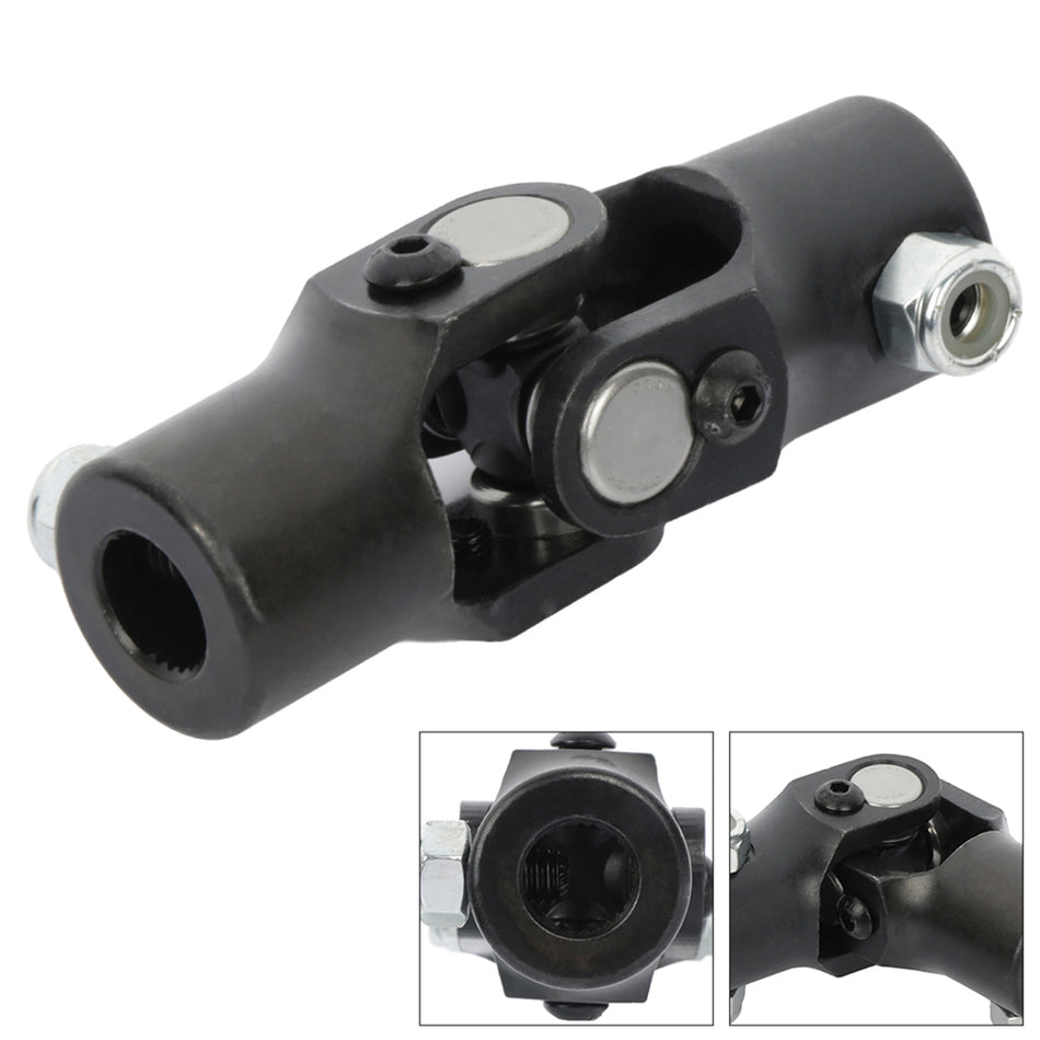 steering u joint 9/16 26 spline 3/4 dd U-Joint Black Universal Steering shaft