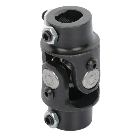 Single 3/4-30 Spline X 3/4 Inch DD Universal Steering U-Joint Shaft Black Only for Auto