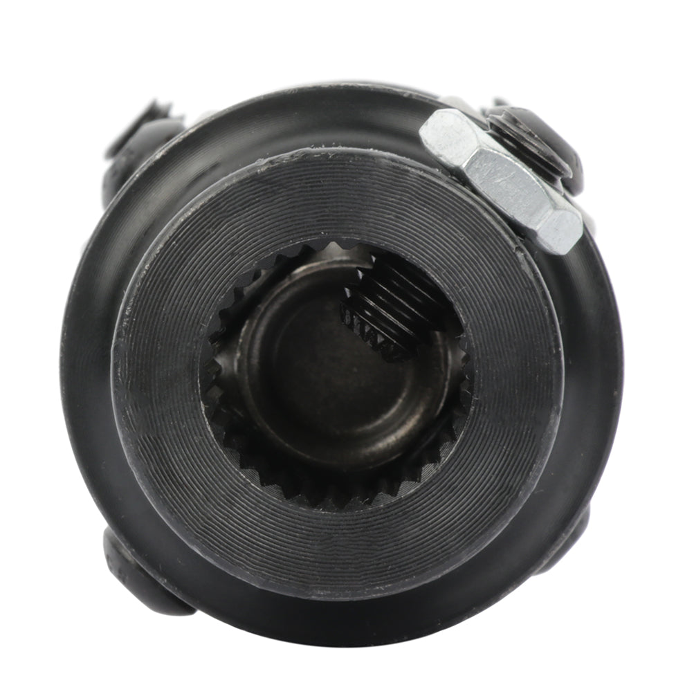 Single 3/4-30 Spline X 3/4 Inch DD Universal Steering U-Joint Shaft Black Only for Auto