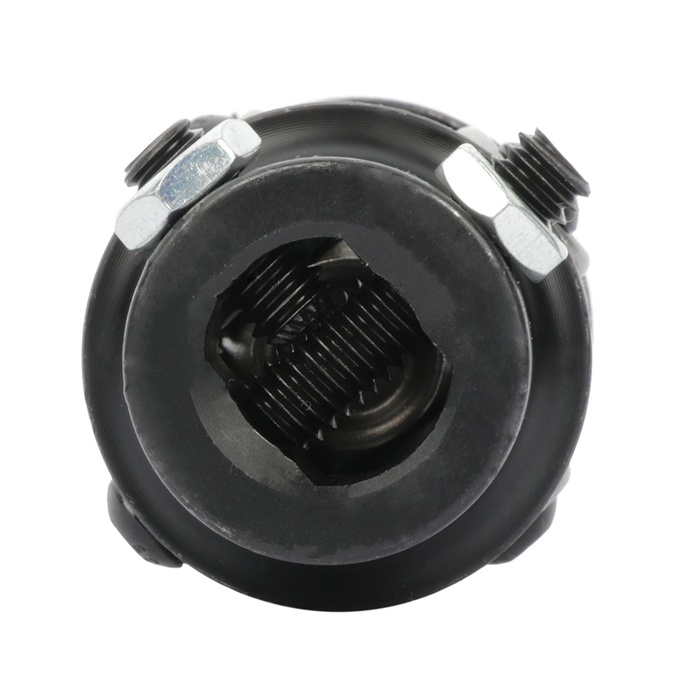 Single 3/4-30 Spline X 3/4 Inch DD Universal Steering U-Joint Shaft Black Only for Auto