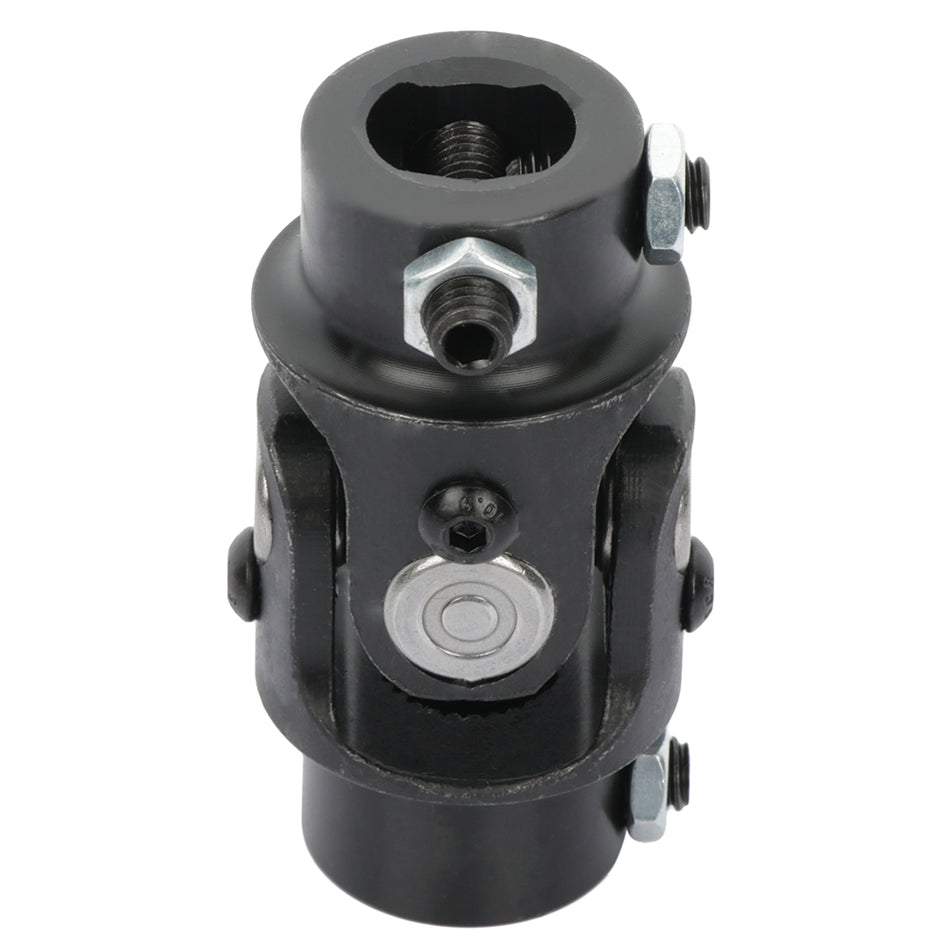 Single 3/4-30 Spline X 3/4 Inch DD Universal Steering U-Joint Shaft Black Only for Auto