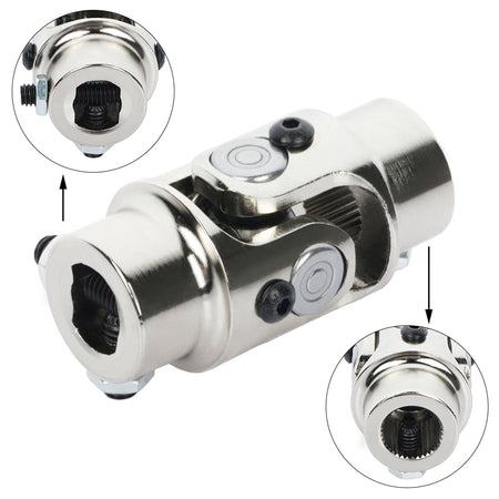 steering u joint 3/4 36 spline U-Joint Chrome 13/16 steering universal joint Only for Auto