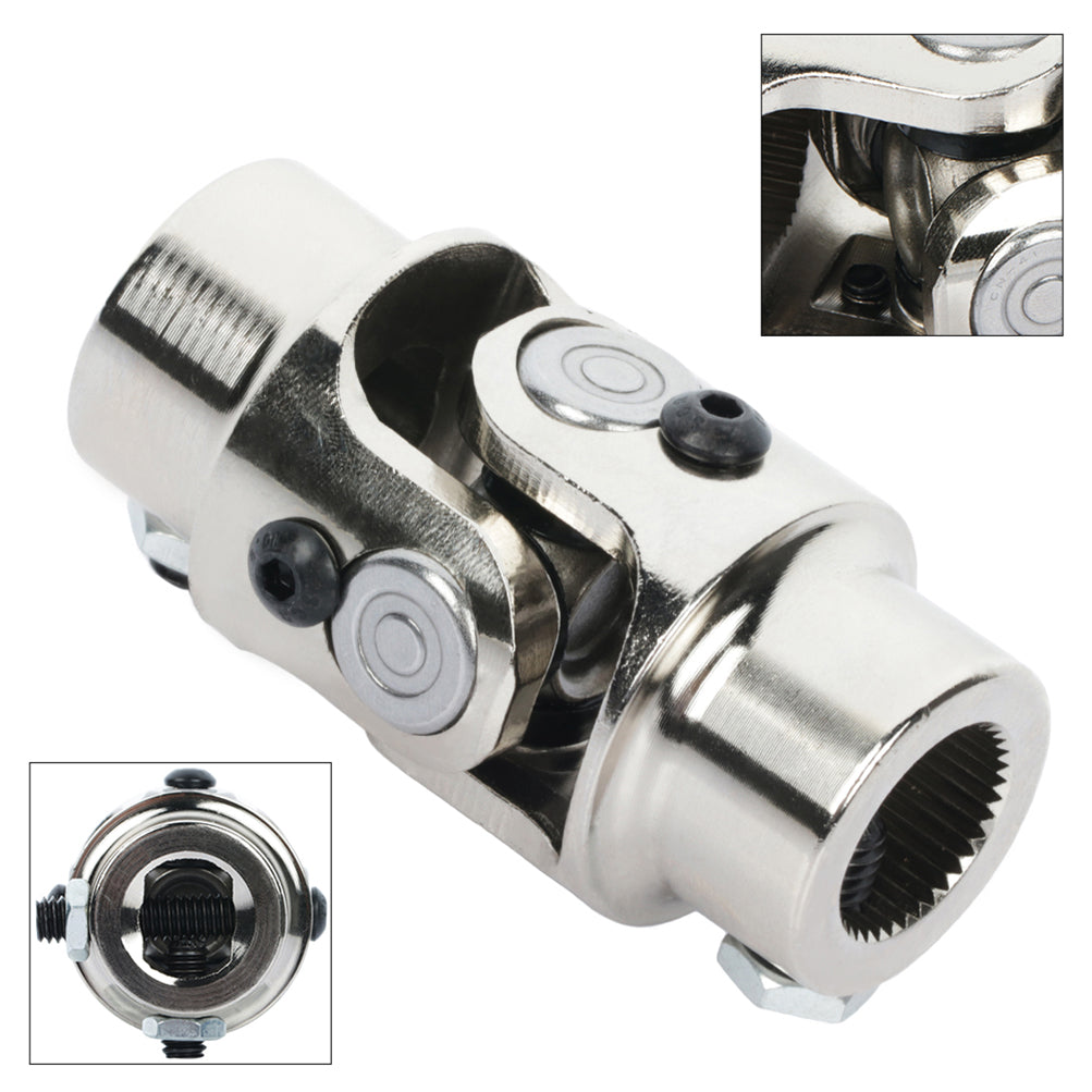 steering u joint 3/4 36 spline U-Joint Chrome 13/16 steering universal joint Only for Auto