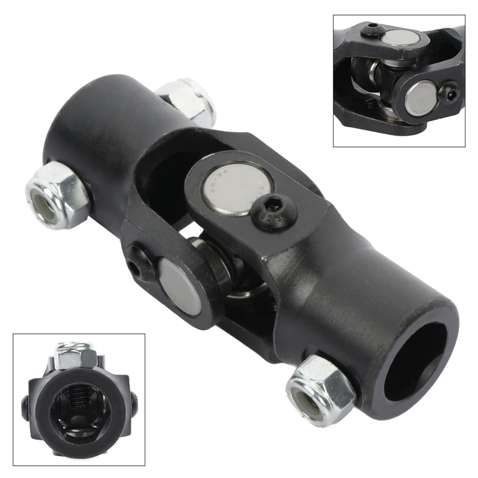 3/4 DD inch x Ford Triangle U-Joint Black Steel Universal Steering Shaft 1 Year