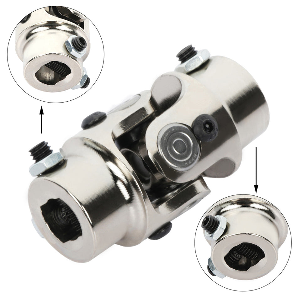 3/4 inch DD X 3/4 inch DD Chrome Steering U Joint Universal With