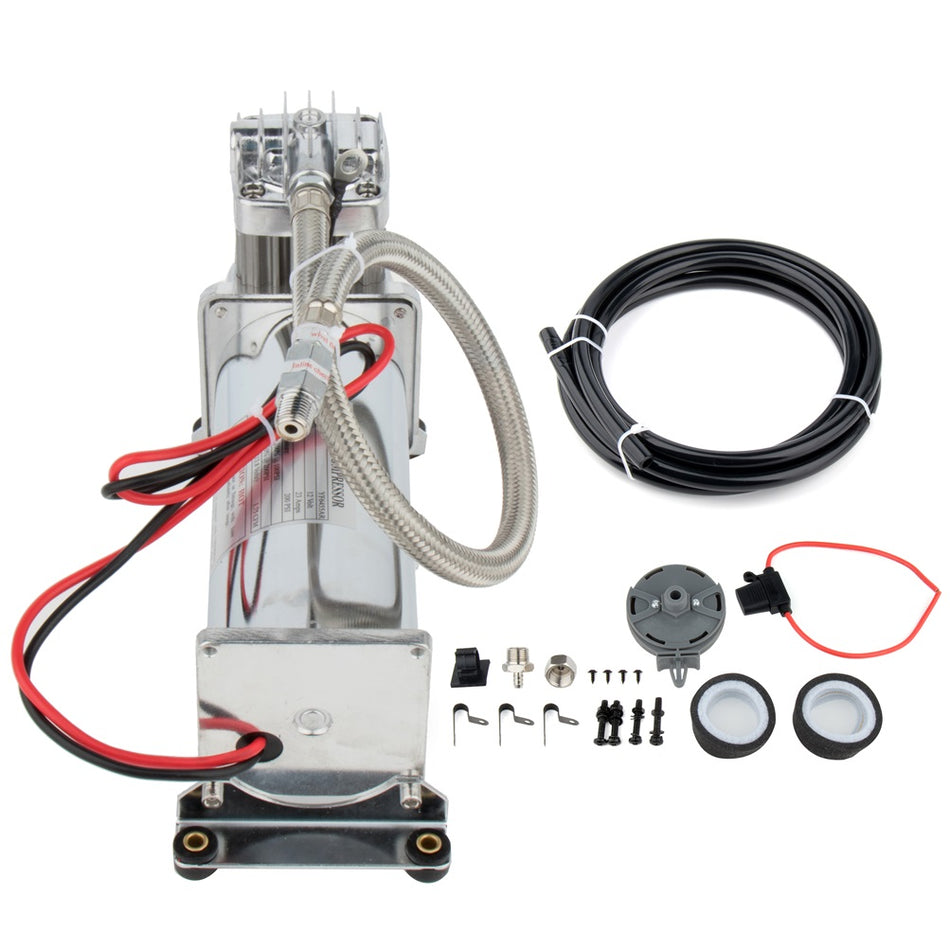 Universal Air Compressor 200PSI Car Train Horn Kit Moisture and Dust Resistant