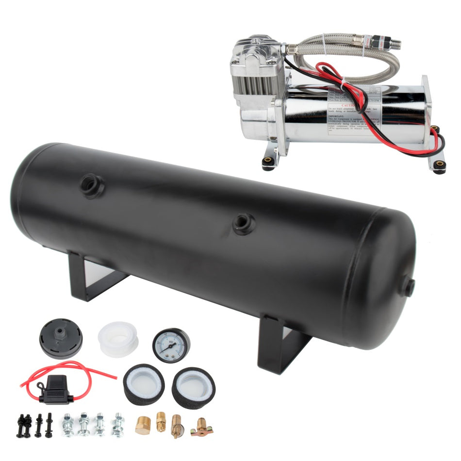 12v 200PSI Air Compressor 3GAL Air Tank Onboard System Kit For Train Truck Boat