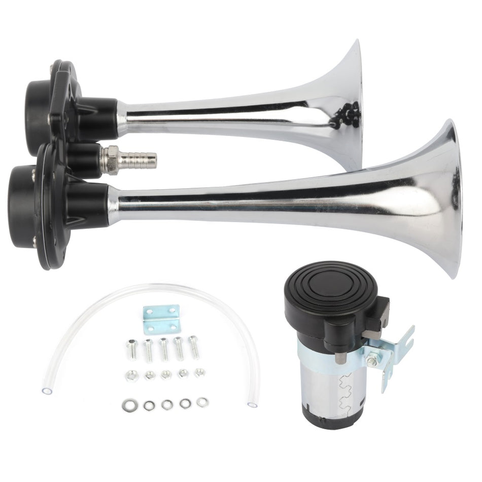150db Super Loud Air Horn Compressor Dual Trumpet Kit For Train Car Truck Boat