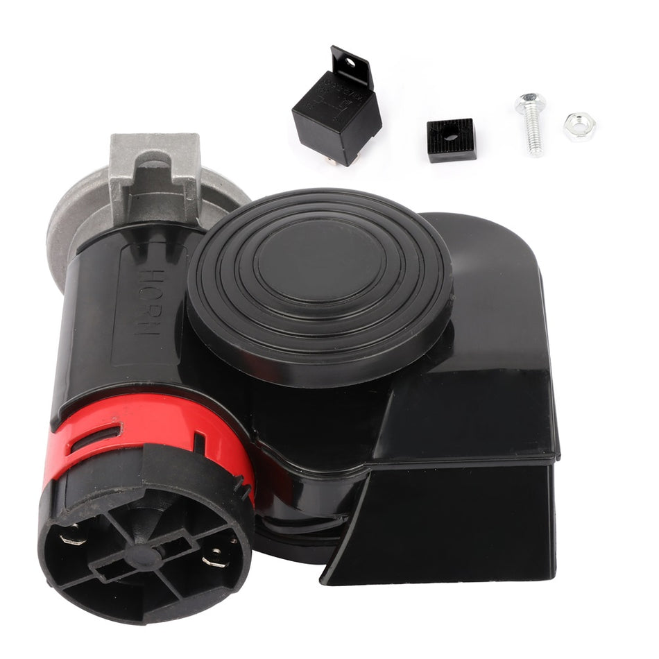 12V 120DB Electric Dual Tone Compact Air Horn Kit For Motorcycle Yacht Boat SUV