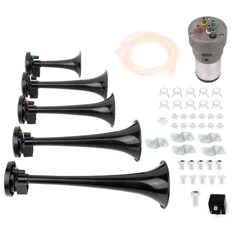 Ultra Black Dixie Musical Car Air Horn Kit Dukes of Hazzard General Lee Loud