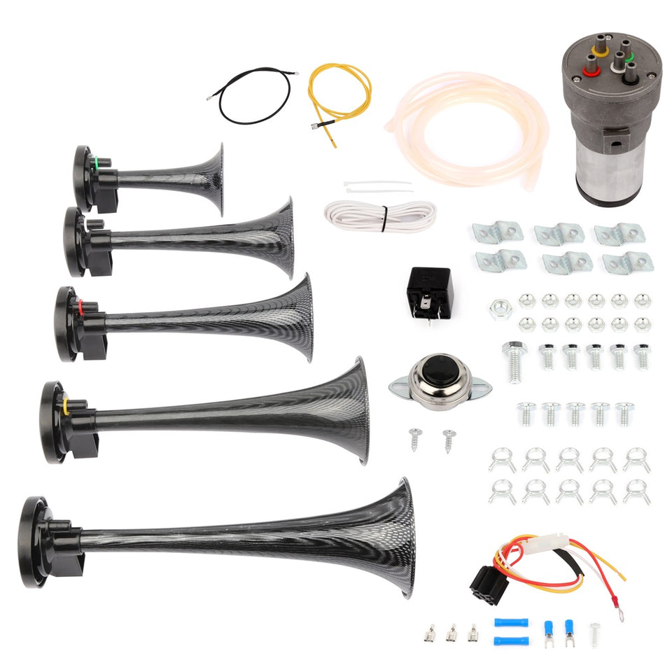 Ultra Loud Black Dixie Musical Car Air Horn Kit Dukes of Hazzard General Lee