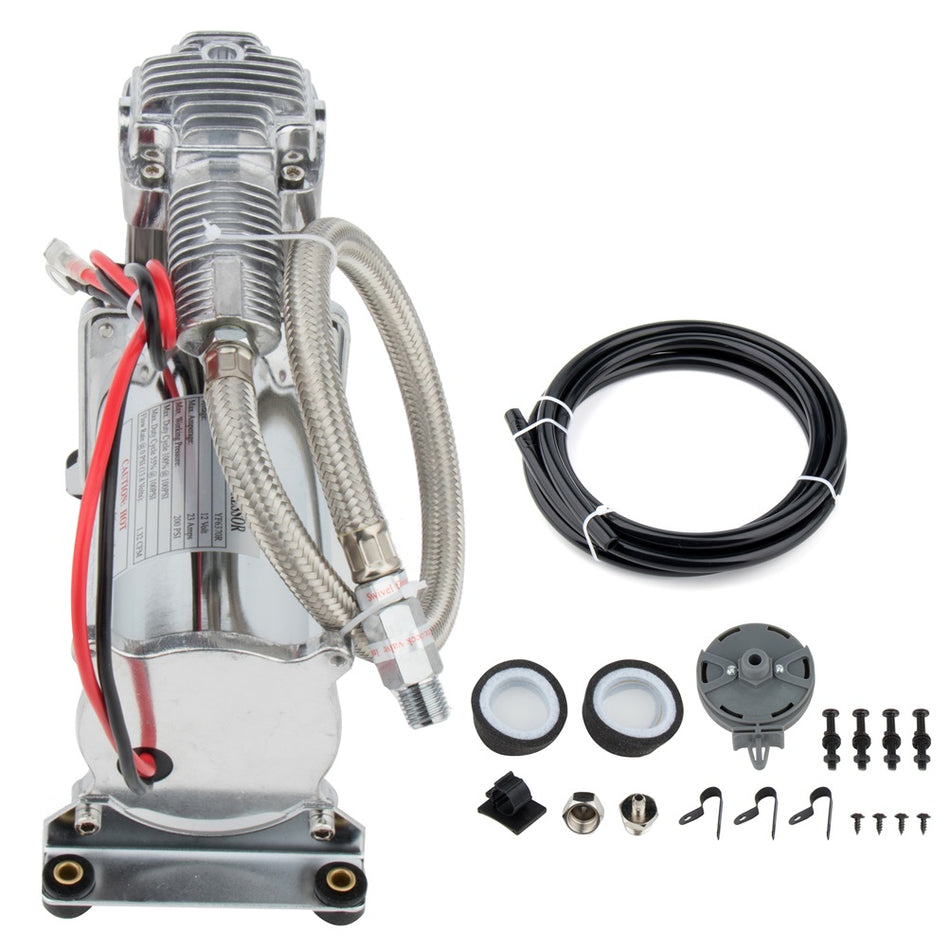 200PSI 1/4inch Horn Air Compressor For Train Horns Truck Horns Air Tank 12V